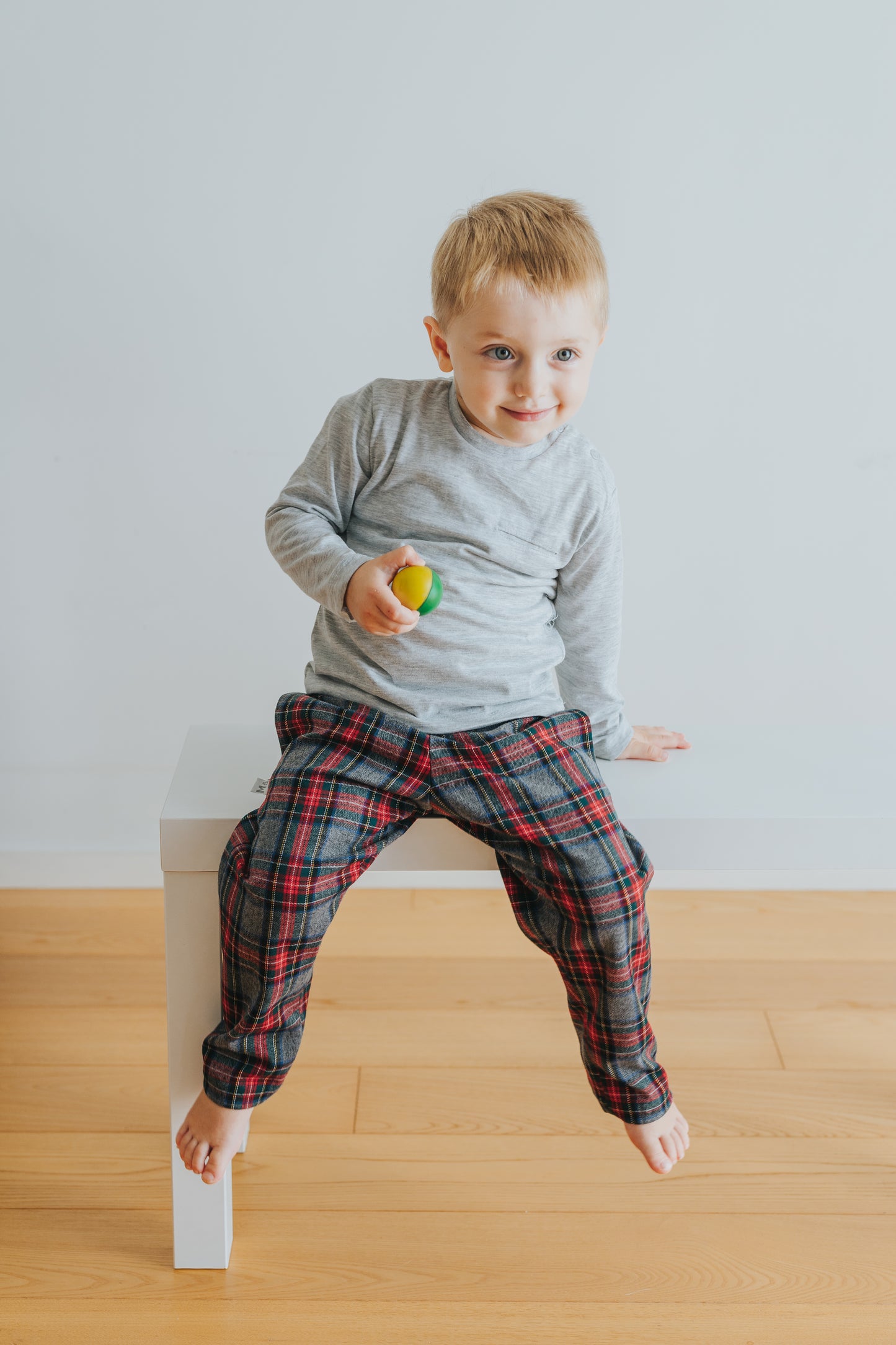 Pantaloni tartan in lanetta