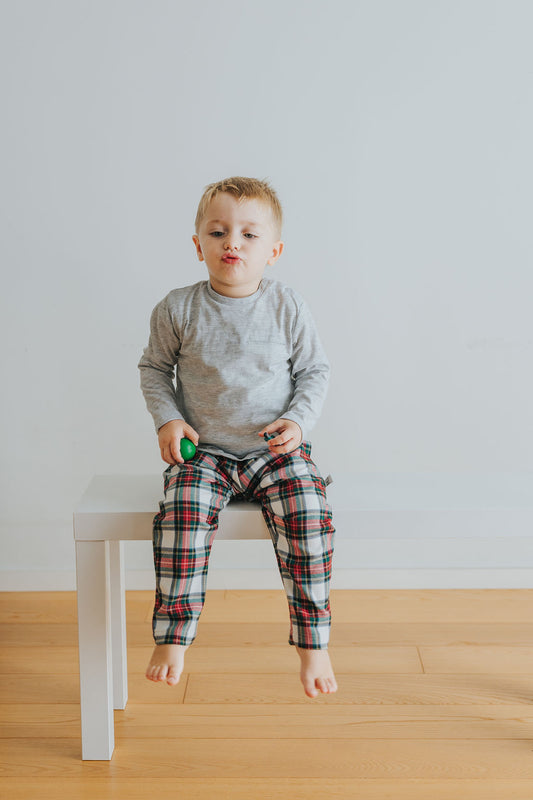 Pantaloni tartan in lanetta